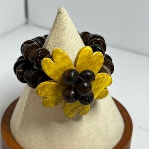 Coconut Shell Beaded Bracelet - #109